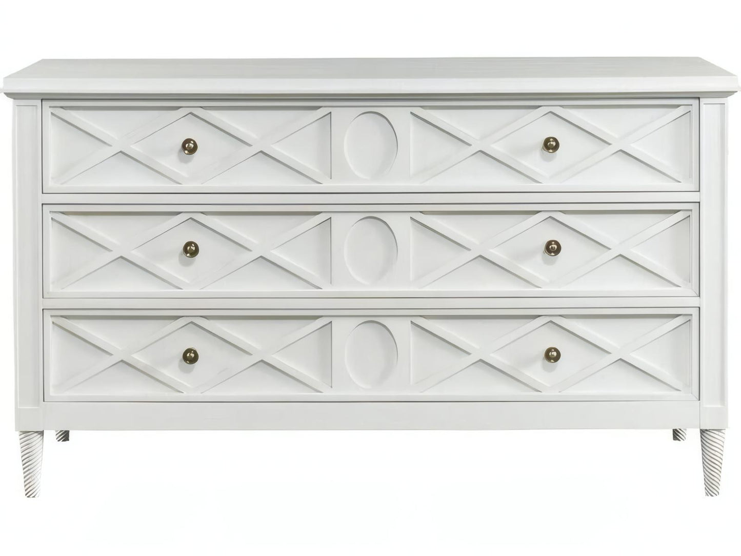 Silhouette 3-Drawer Maple Wood Dresser with Antique Metal Pulls