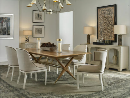 Dunand Rectangular Wood Natural Oak Dining Table