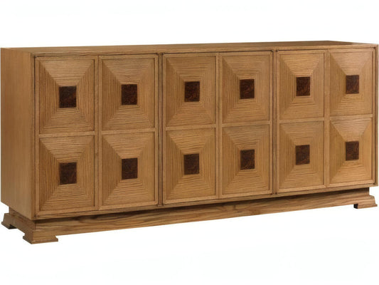Letitia 80 Inch Burlwood Natural Oak Sideboard