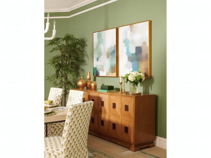 Letitia 80 Inch Burlwood Natural Oak Sideboard
