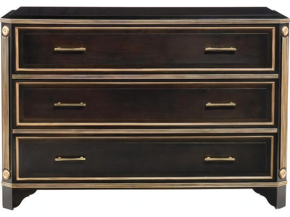 Directoire 3-Drawer Dresser with Brass Hardware