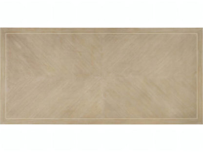 Benjamin 92-Inch Rectangular Wood Dining Table Oak with Antiqued Brass Accents