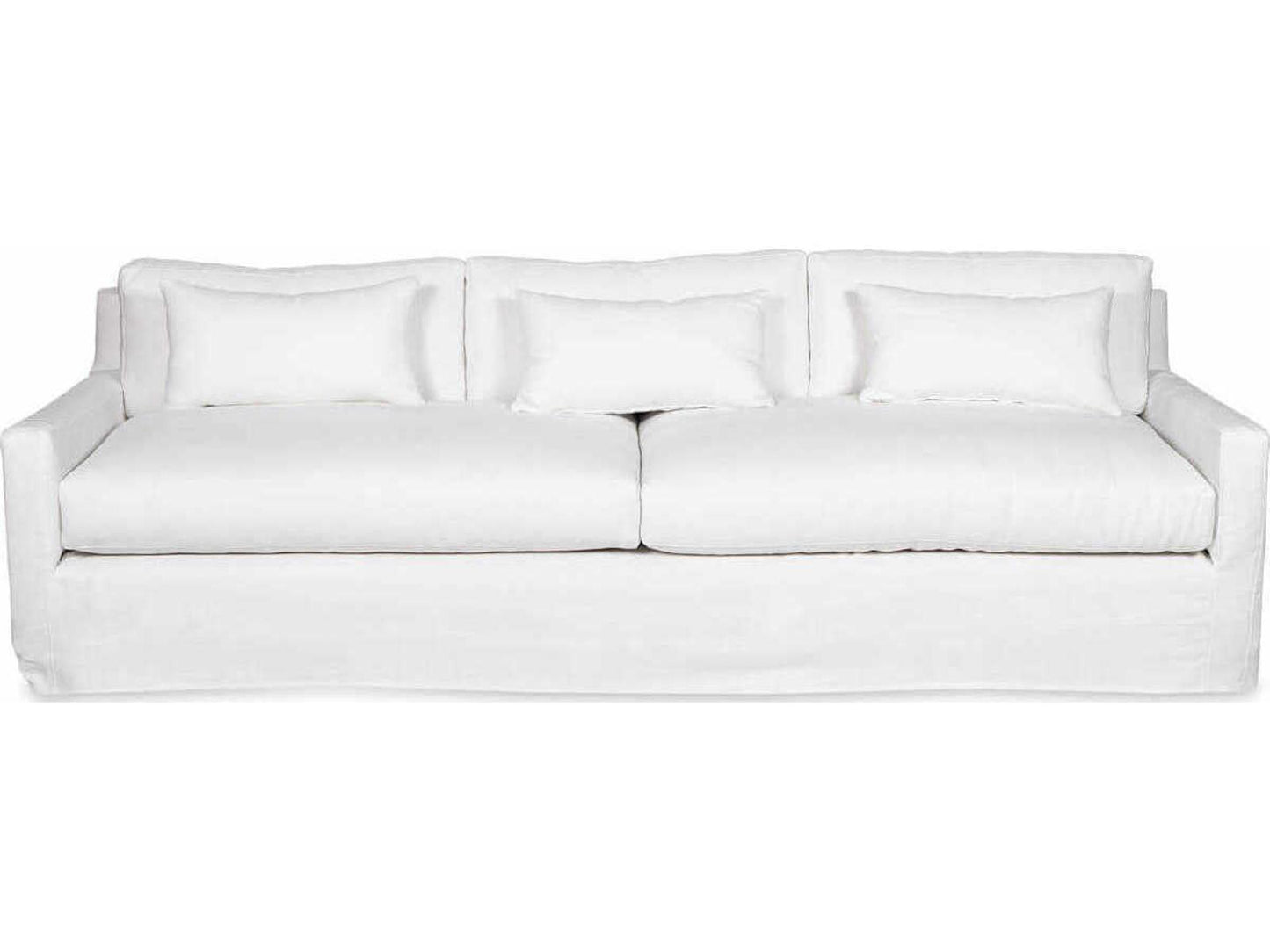 Kathy Upholstered Sofa with Loose Cushions and Optional Slipcover