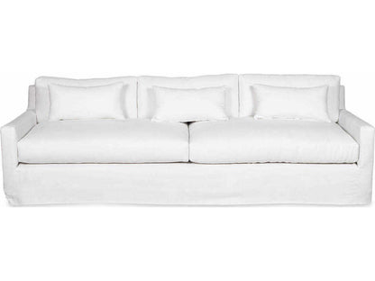 Kathy Upholstered Sofa with Loose Cushions and Optional Slipcover