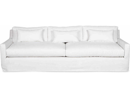 Kathy Upholstered Sofa with Loose Cushions and Optional Slipcover
