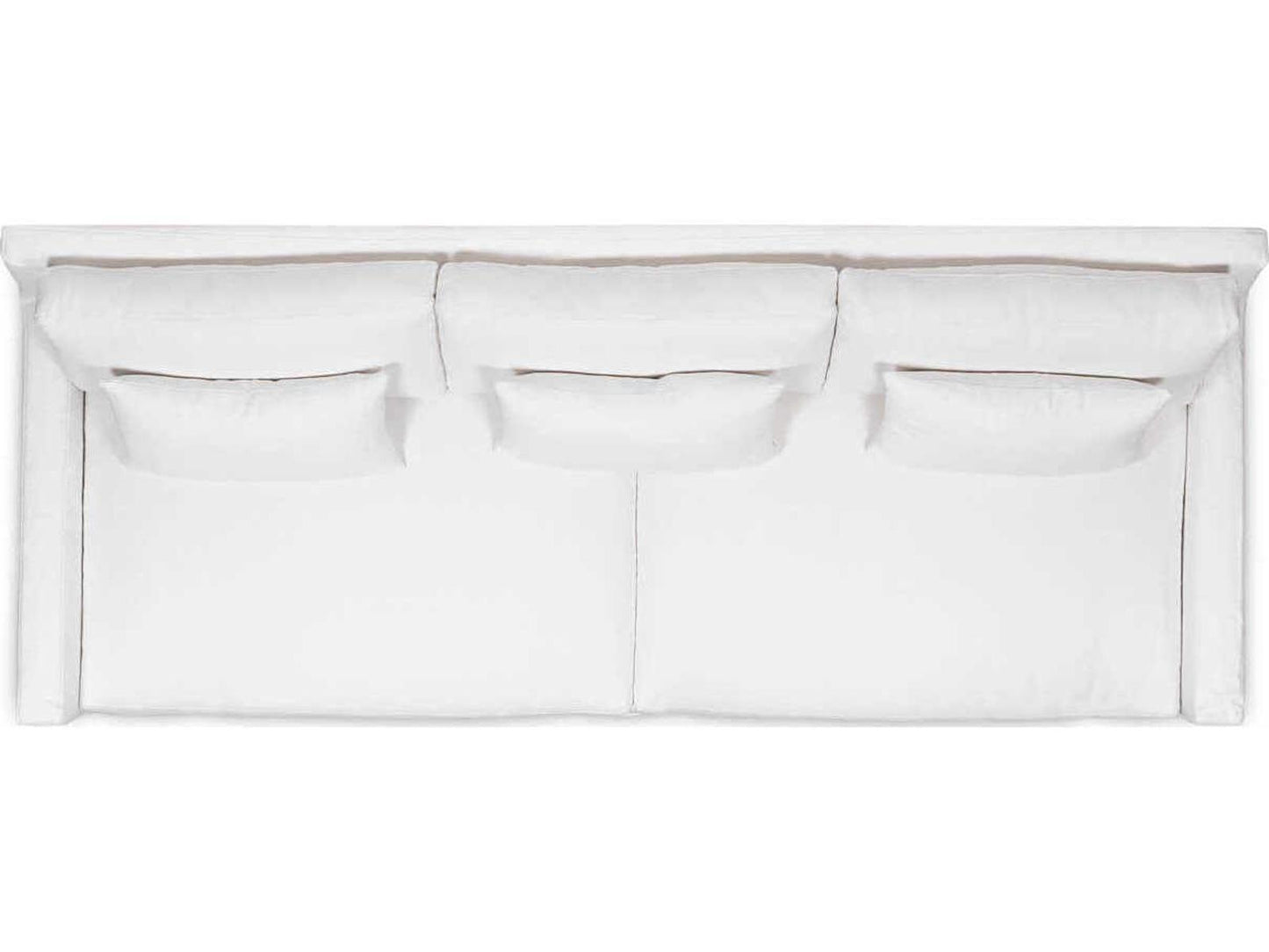 Kathy Upholstered Sofa with Loose Cushions and Optional Slipcover