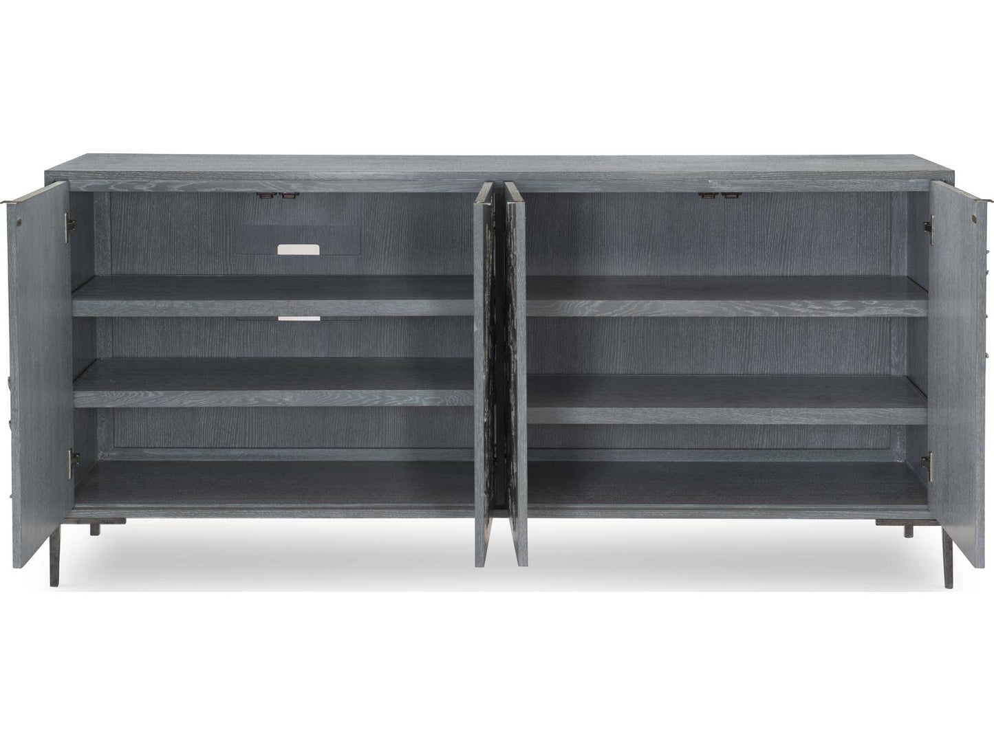 Blossom 78-Inch Gray Lacquered Walnut Chiffonier Sideboard