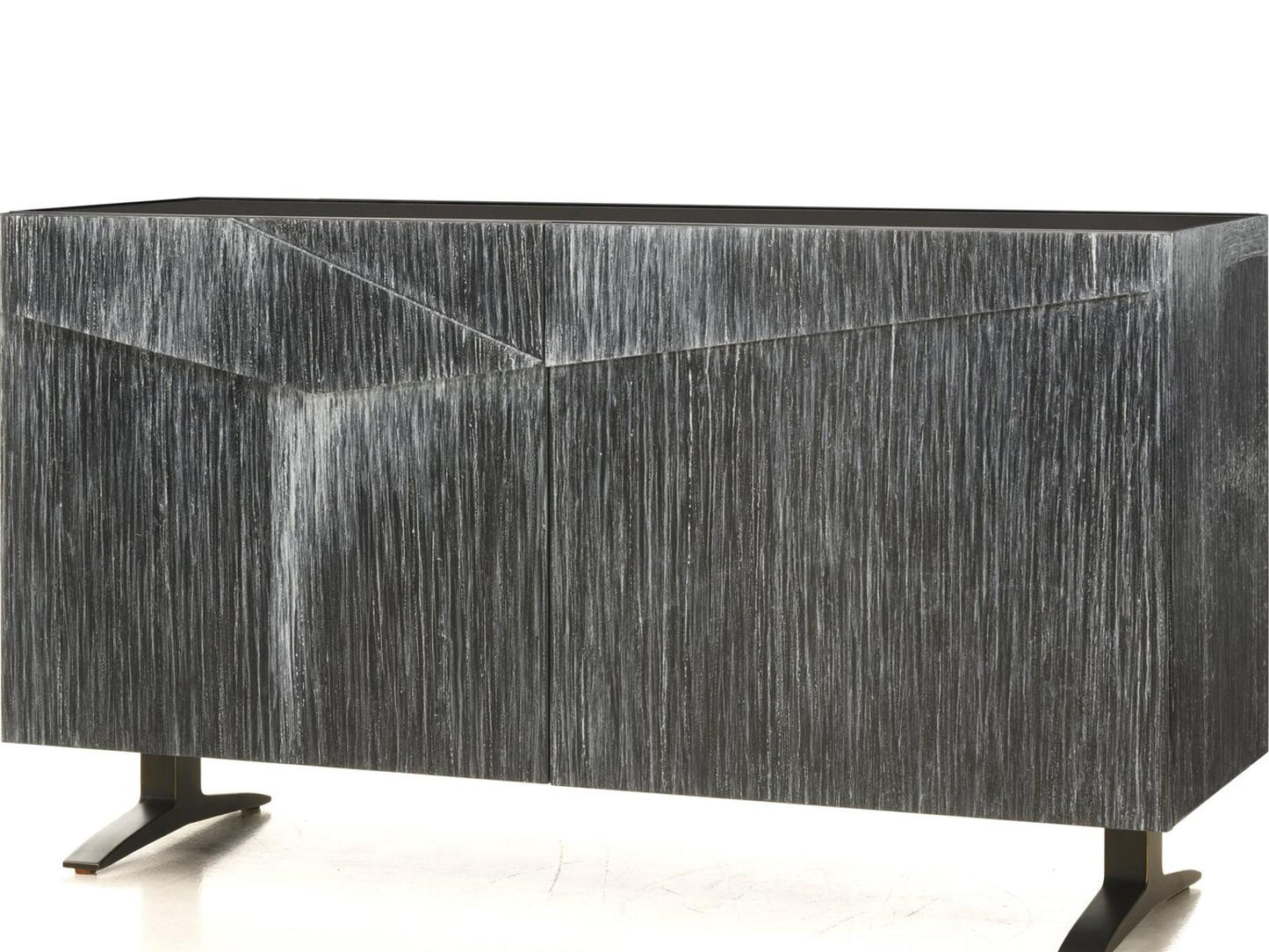 Vide 56 Inch Sideboard with Navy Drip Paint Lacquer Finish