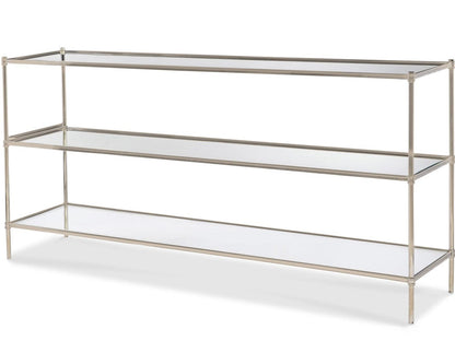 Nova Refined Nickel and Glass Console Table