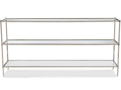 Nova Refined Nickel and Glass Console Table