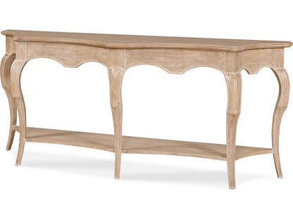 Maitland-Smith Eloise Wood Console Table in Natural Cerused Oak