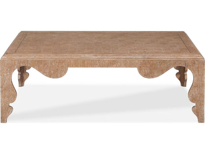 Sophia Rectangular Wood Coffee Table in Cerused Oak