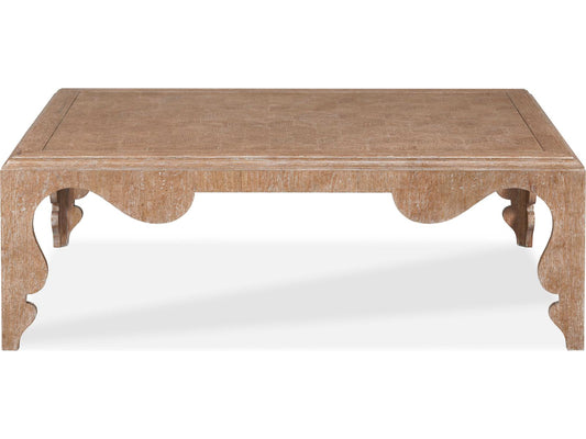 Sophia Rectangular Wood Coffee Table in Cerused Oak