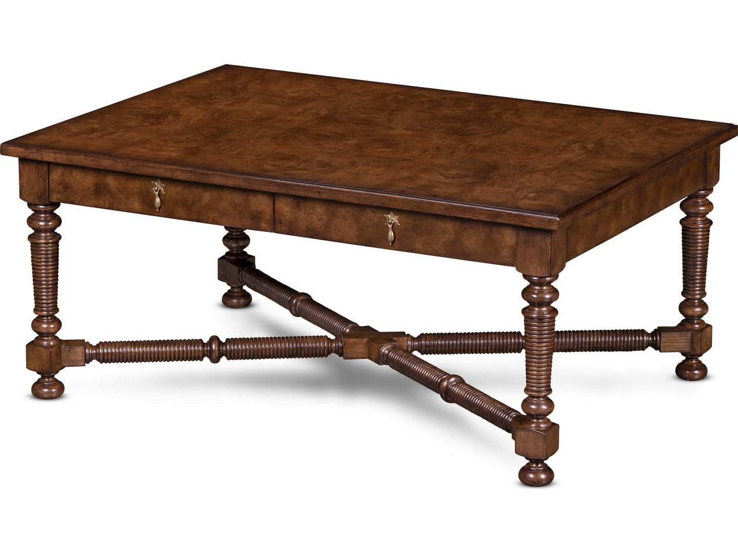 Owen Rectangular Wood Coffee Table with Drawers