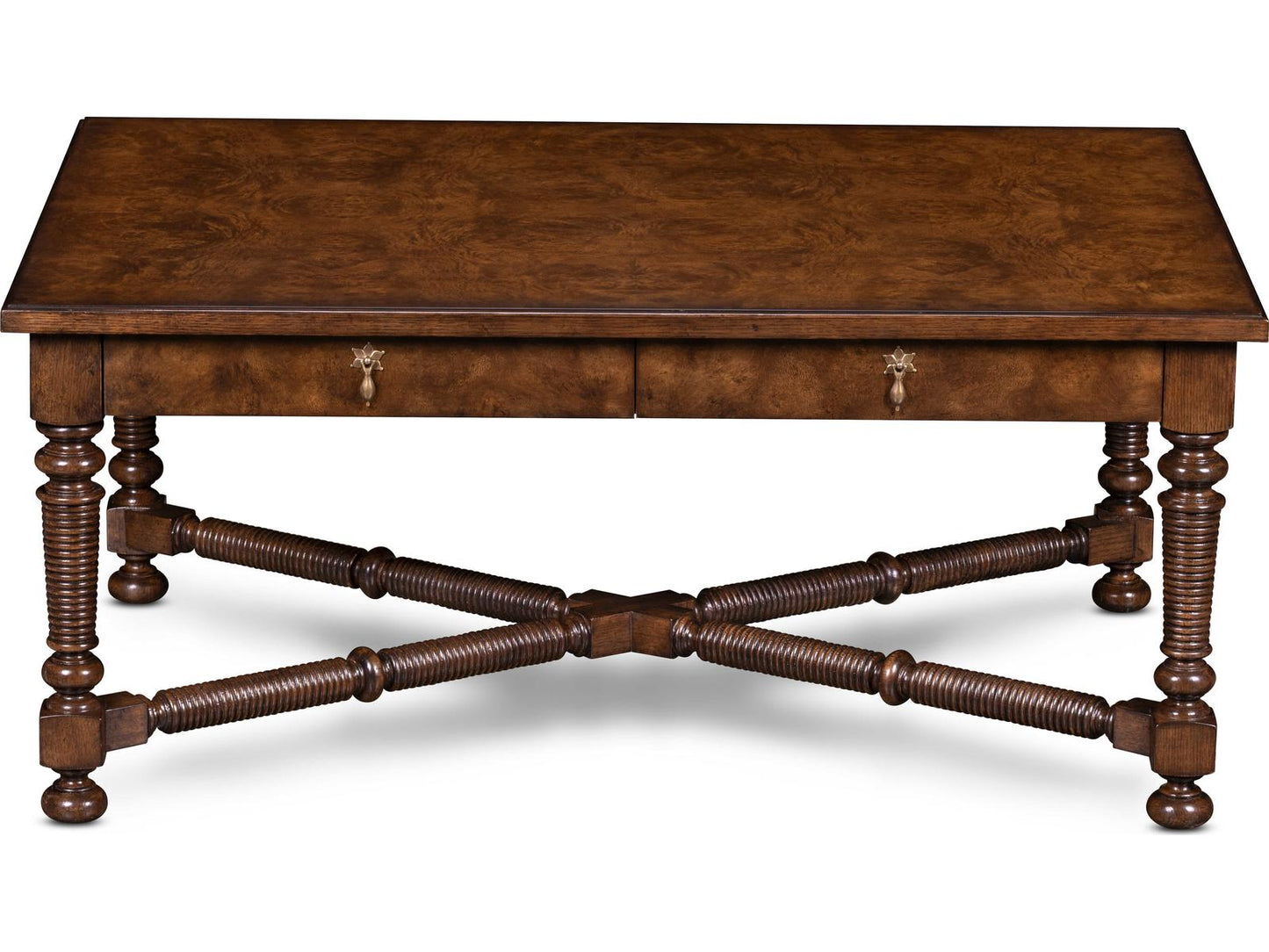 Owen Rectangular Wood Coffee Table with Drawers