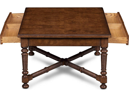 Owen Rectangular Wood Coffee Table with Drawers