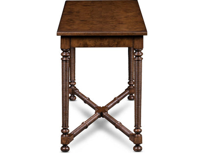 Owen Rectangular Wood Console Table with Oak Burl Top