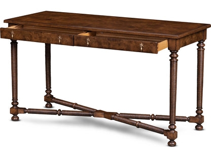 Owen Rectangular Wood Console Table with Oak Burl Top
