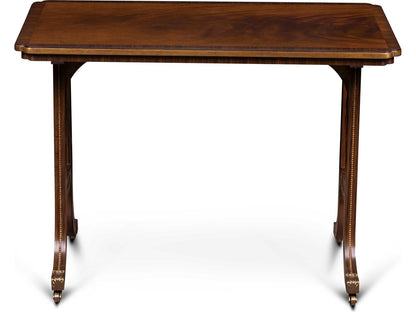Marlon Rectangular Wood End Table with Ornate Legs