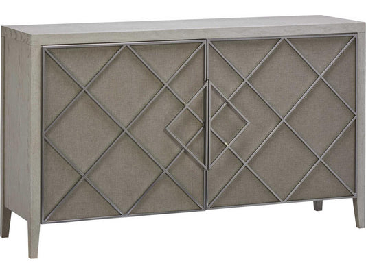 Ensemble Credenza Sideboard with Ash Veneer and Linen Wrapped Doors