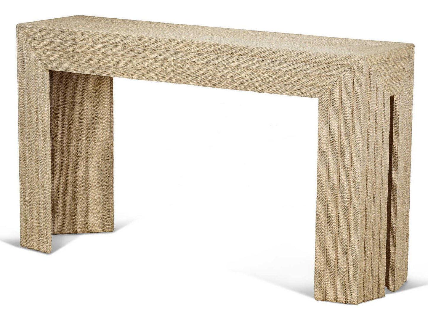 Abaca Rectangular Console Table in Natural Abaca
