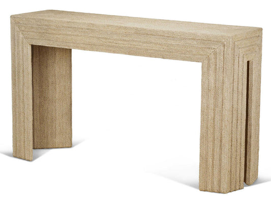 Abaca Rectangular Console Table in Natural Abaca