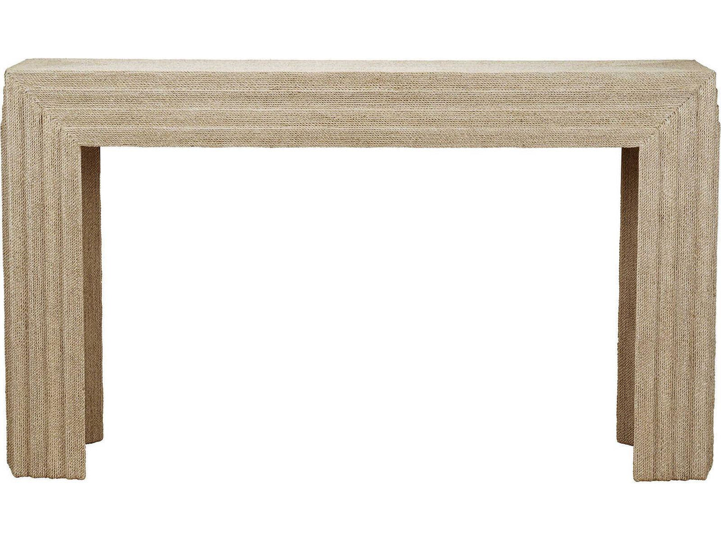 Abaca Rectangular Console Table in Natural Abaca