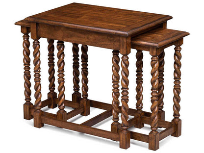 Serpentine Rectangular Wood End Table