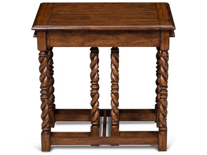 Serpentine Rectangular Wood End Table