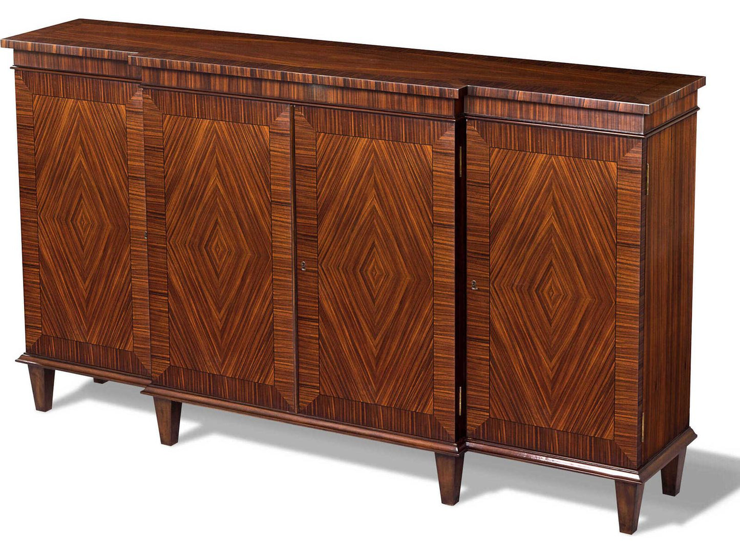 Diamond 62-Inch Rosewood Sideboard with Four Doors and Center Drawer