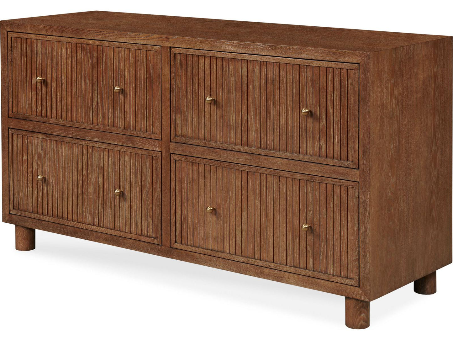 Mg 4-Drawers Brown Double Dresser