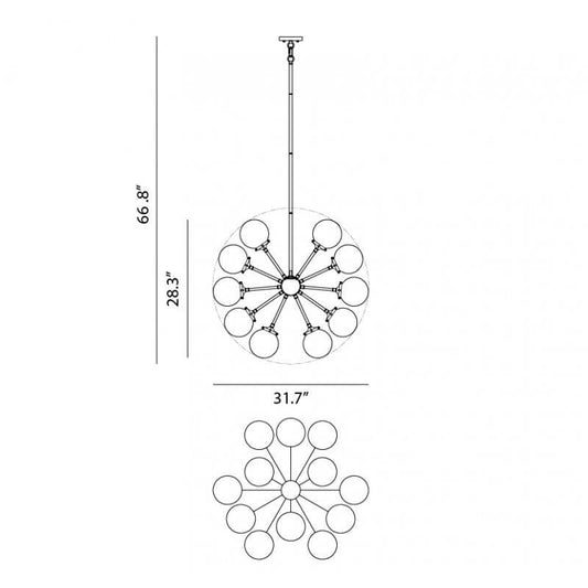 Soleil 18 Light Chandelier