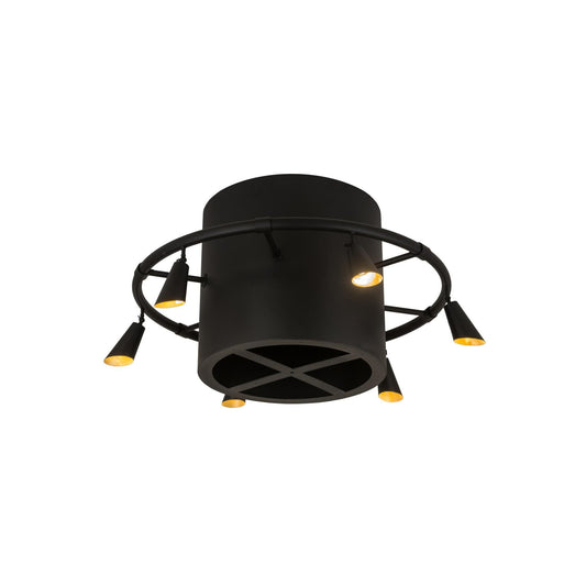 Meyda Lighting Column Surround 59 Inch 6 Light Semi Flush Mount Cp779938