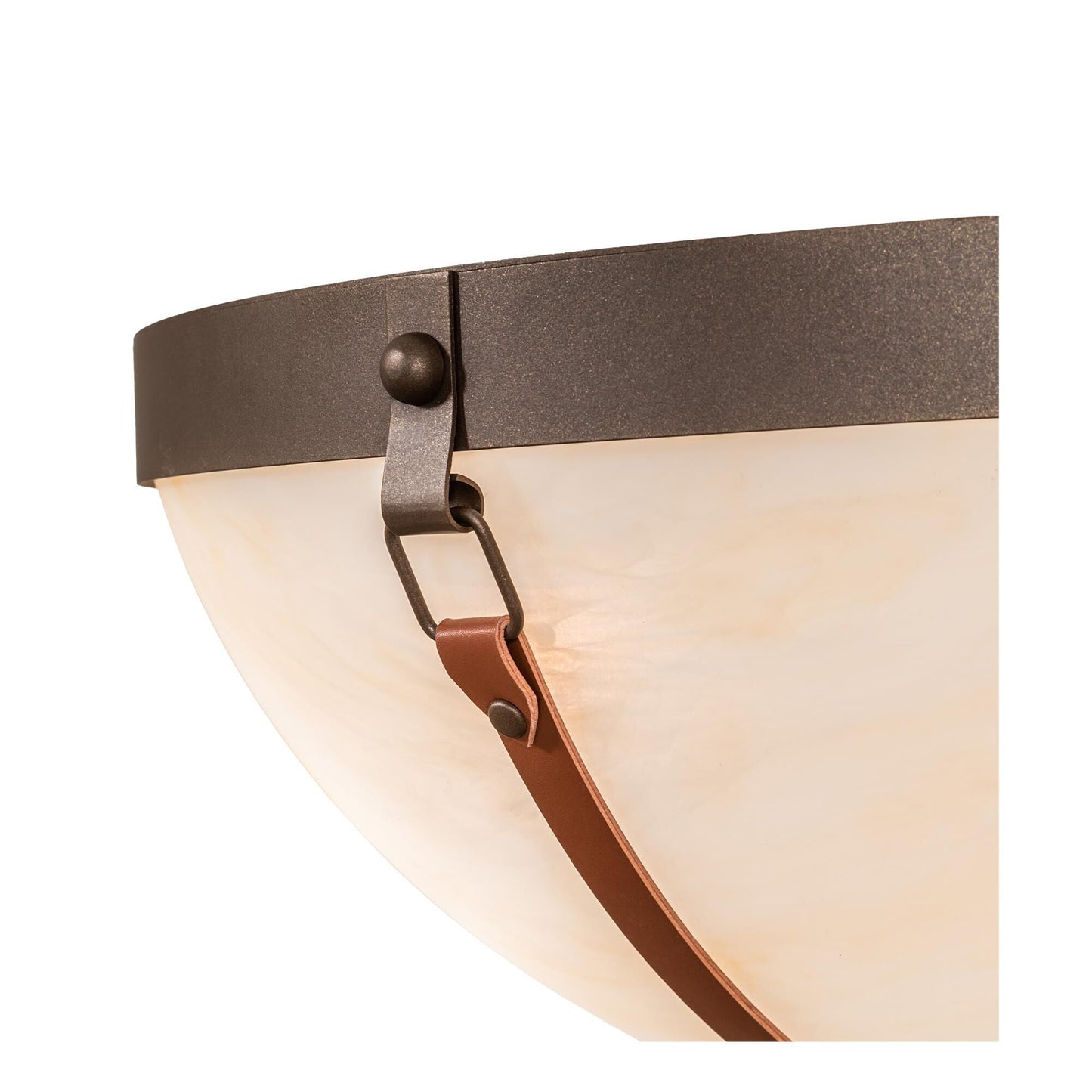 Meyda Lighting Saddle Strap 22 Inch 3 Light Led Semi Flush Mount Cp780141