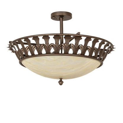 Meyda Lighting Hampton 30 Inch 4 Light Semi Flush Mount Cp780150