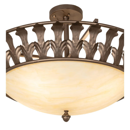 Meyda Lighting Hampton 30 Inch 4 Light Semi Flush Mount Cp780150
