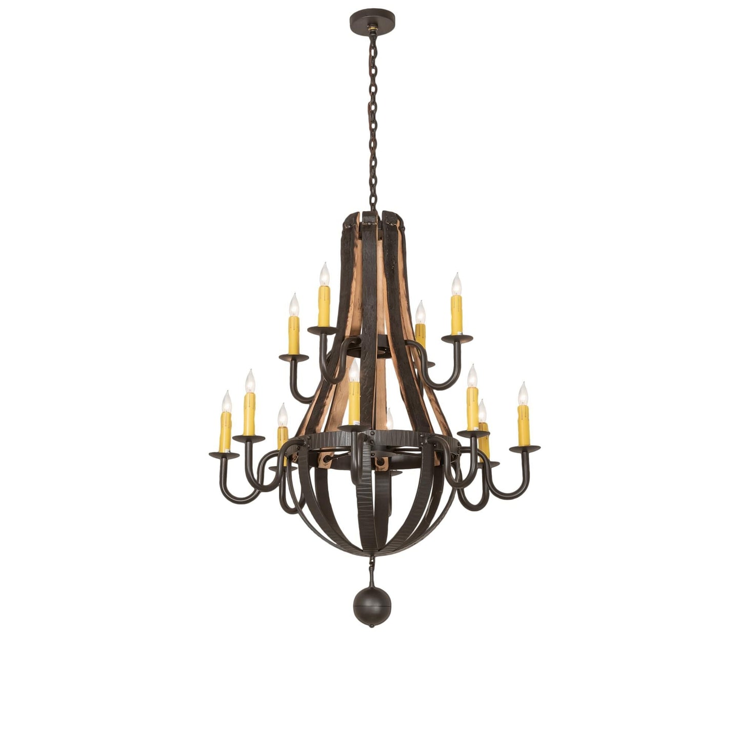 Meyda Lighting Barrel Stave 44 Inch 12 Light Chandelier Cp779819