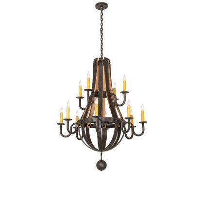 Meyda Lighting Barrel Stave 44 Inch 12 Light Chandelier Cp779819