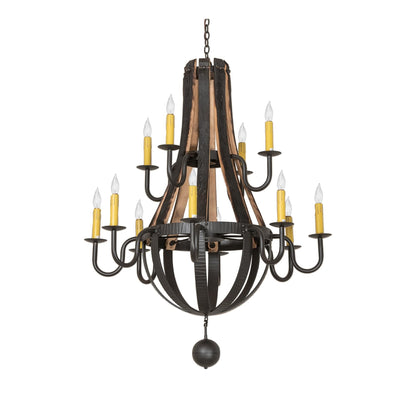 Meyda Lighting Barrel Stave 44 Inch 12 Light Chandelier Cp779819
