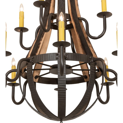 Meyda Lighting Barrel Stave 44 Inch 12 Light Chandelier Cp779819