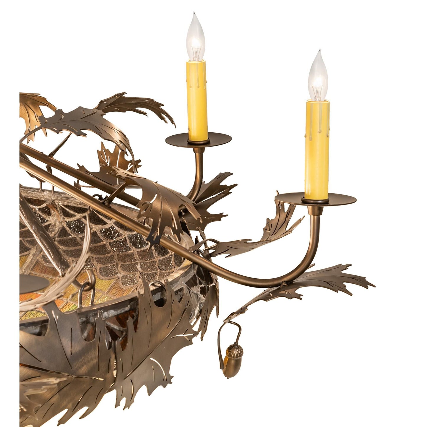 Meyda Lighting Acorn And Oak Leaf 48 Inch 8 Light Semi Flush Mount Cp780160