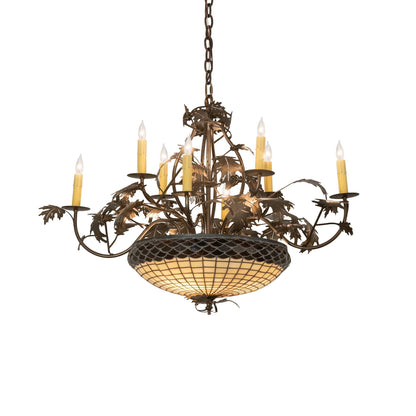 Meyda Lighting Greenbriar Oak 36 Inch 11 Light Chandelier Cp779771