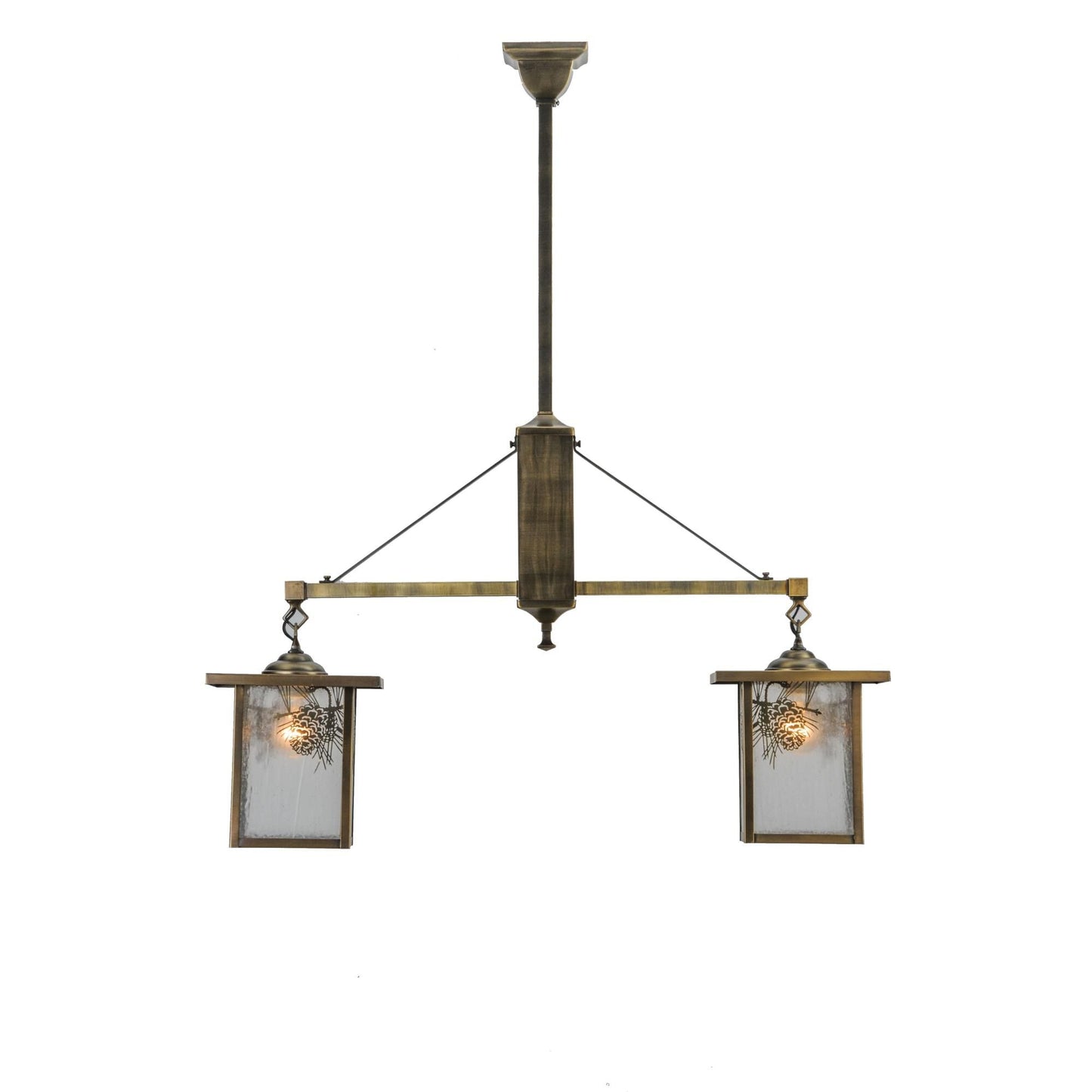Meyda Lighting Hyde Park 35 Inch 2 Light Linear Suspension Light Cp780055