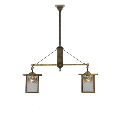 Meyda Lighting Hyde Park 35 Inch 2 Light Linear Suspension Light Cp780055