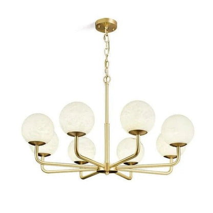 Modern Alabaster Ball Chandelier