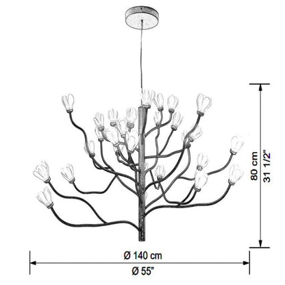 Mokuren Branch Chandelier