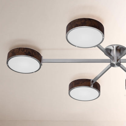 Monterra 6 Arm Modern Semi Flushmount