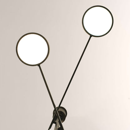 Monterra Cross Arm Wood Grain Disc Chandelier