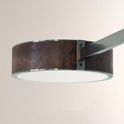 Monterra Cross Arm Wood Grain Disc Chandelier