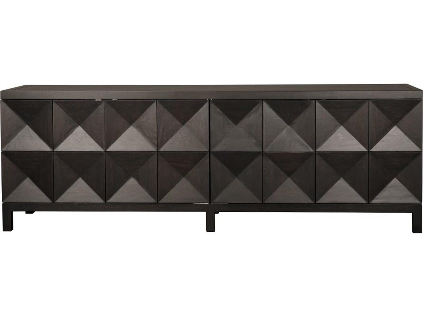 Quadrant 4-Door Sideboard Ebony Walnut Wood
